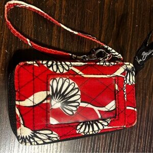 Vera Bradley Red and White Floral Wristlet